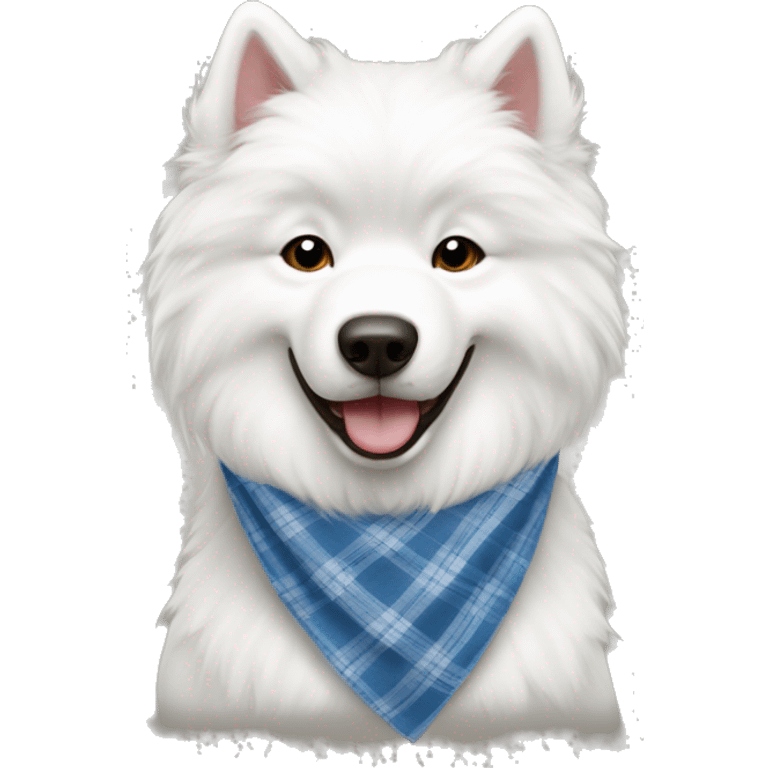 Samoyed in handkerchief emoji