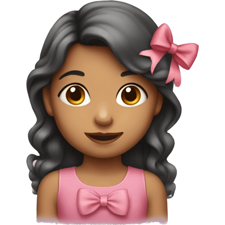 little girl with bow emoji