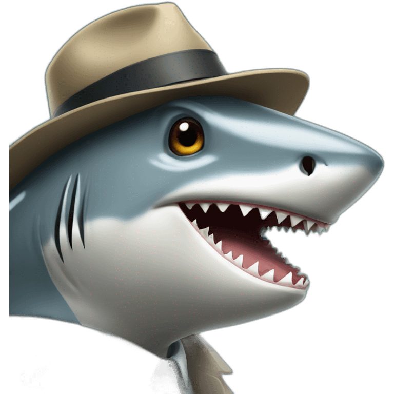 Shark detective emoji