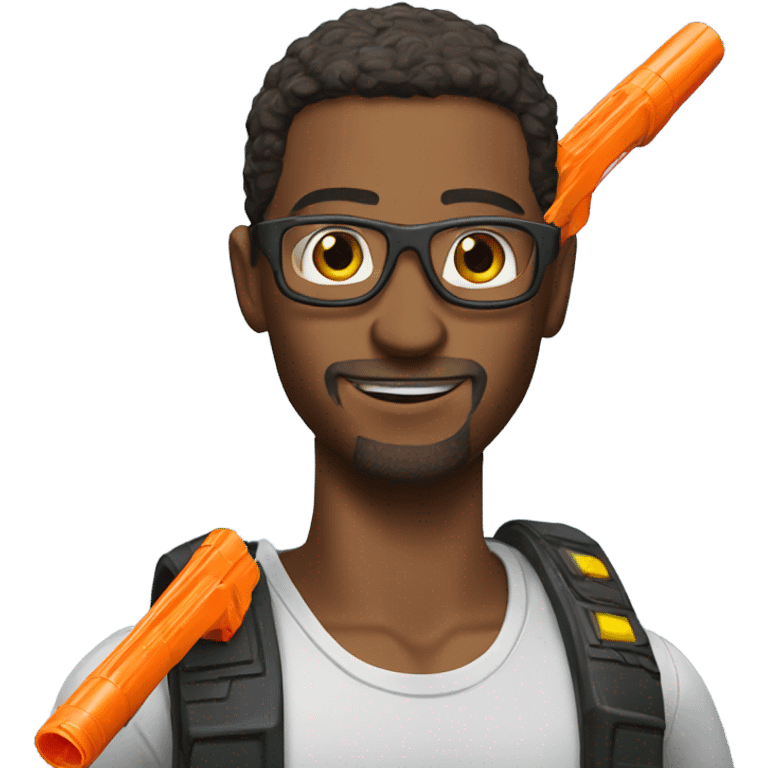 Man holding nerf gun emoji