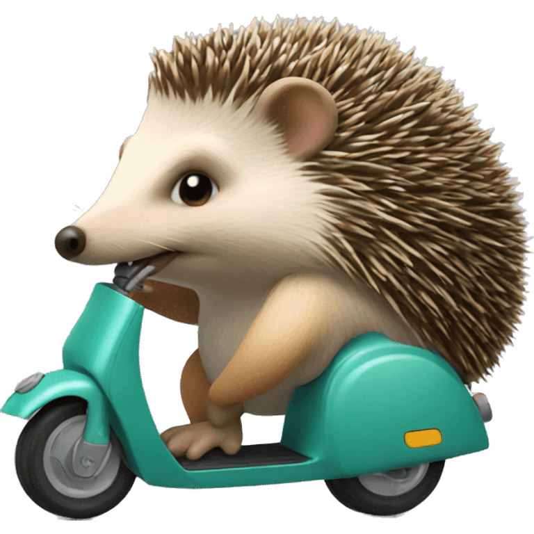 Hedgehog on a scooter emoji