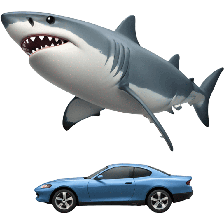 Shark And car emoji