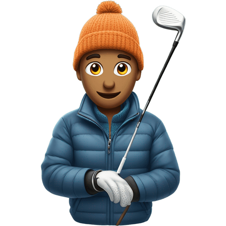 Cold weather golf emoji