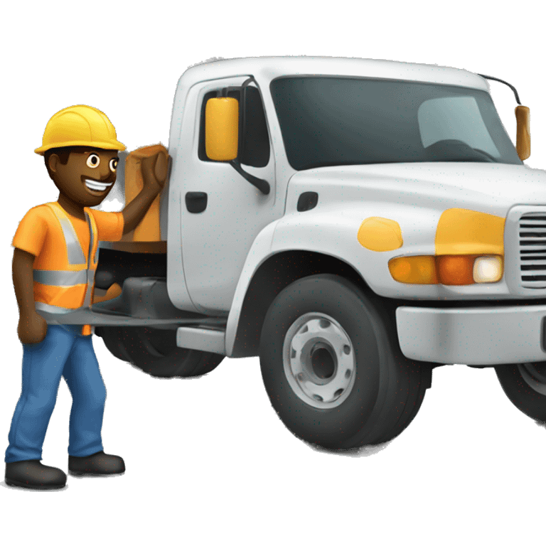 labor working on truck emoji