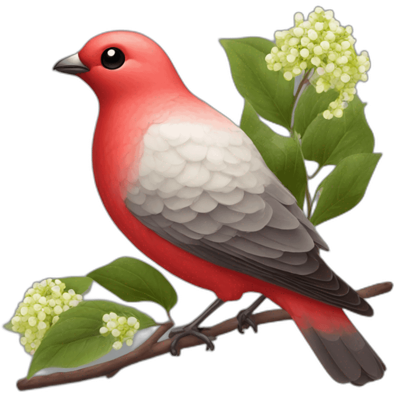 Ukraine, red viburnum dove emoji