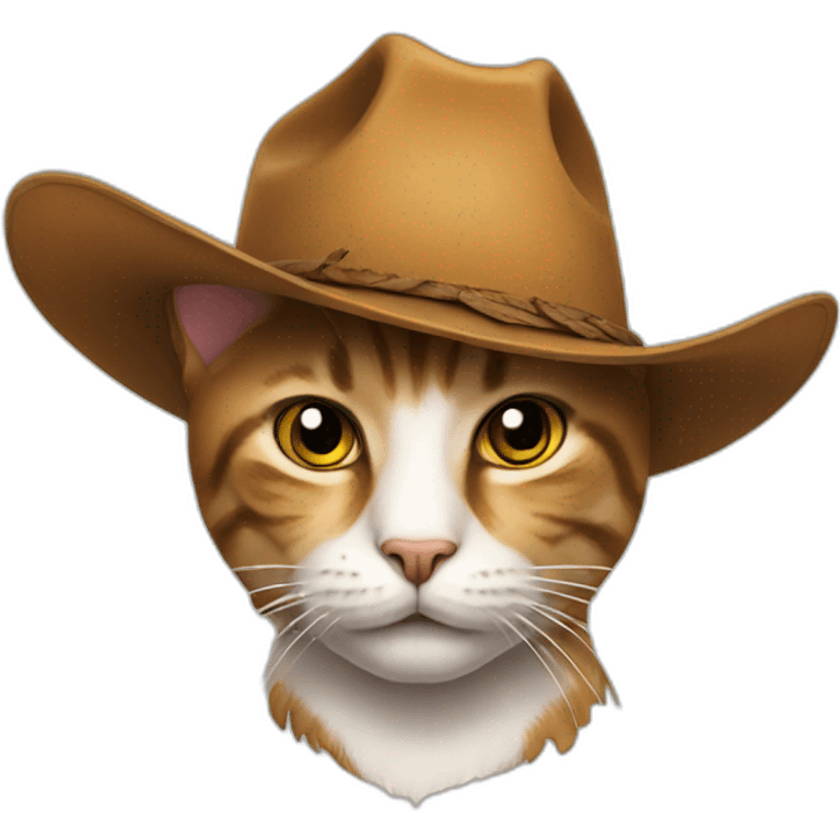 Cat wearing a Cowboy hat emoji