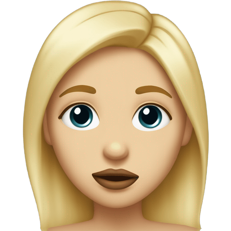 blonde girl kissy face emoji