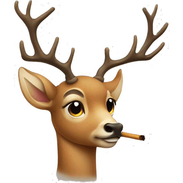 deer smoking  emoji