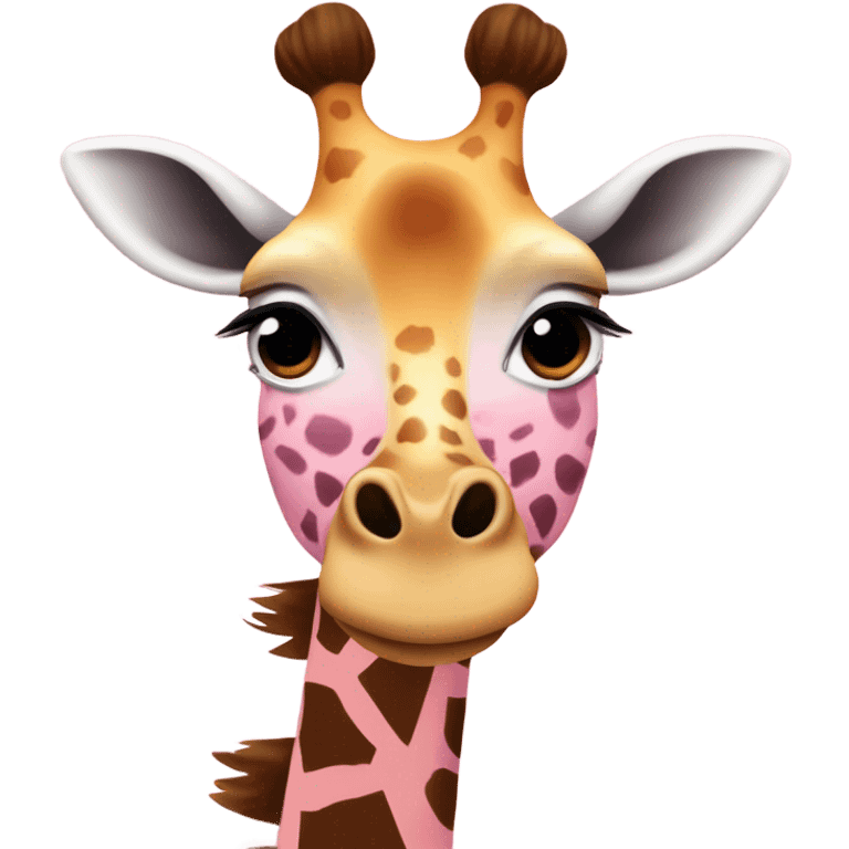 pink giraffe  emoji