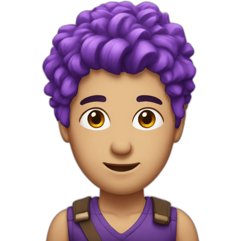 bourdon with purple hair emoji