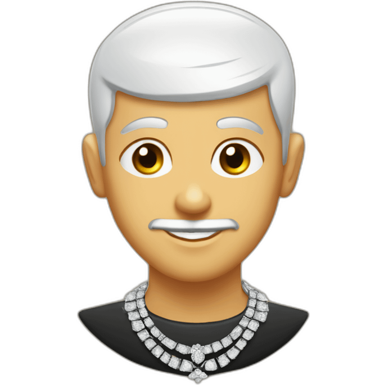 buzz cut parsi with diamond chain that says LFG emoji