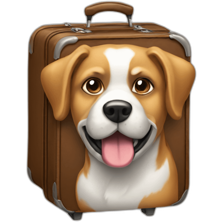 Valise en forme de chien emoji