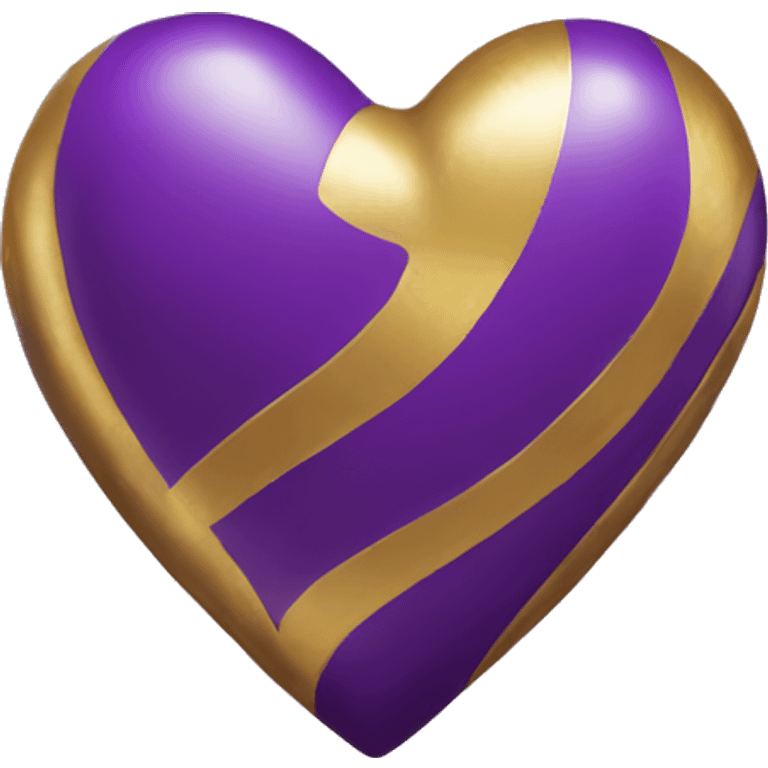 Purple and Gold Heart emoji