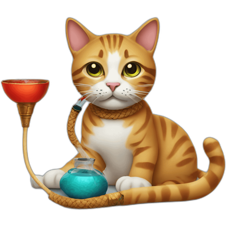 Cat with shisha emoji