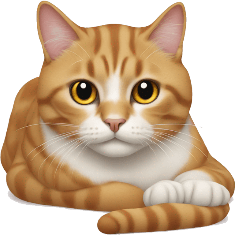 realistic cat lying down emoji