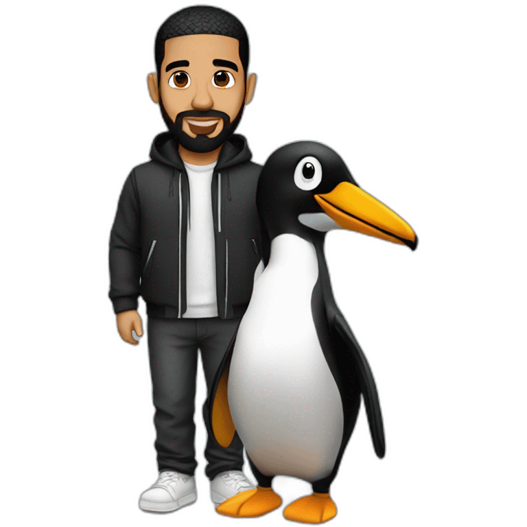 drake with pinguin emoji