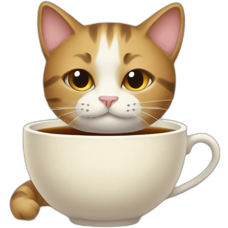 cats drink tea emoji