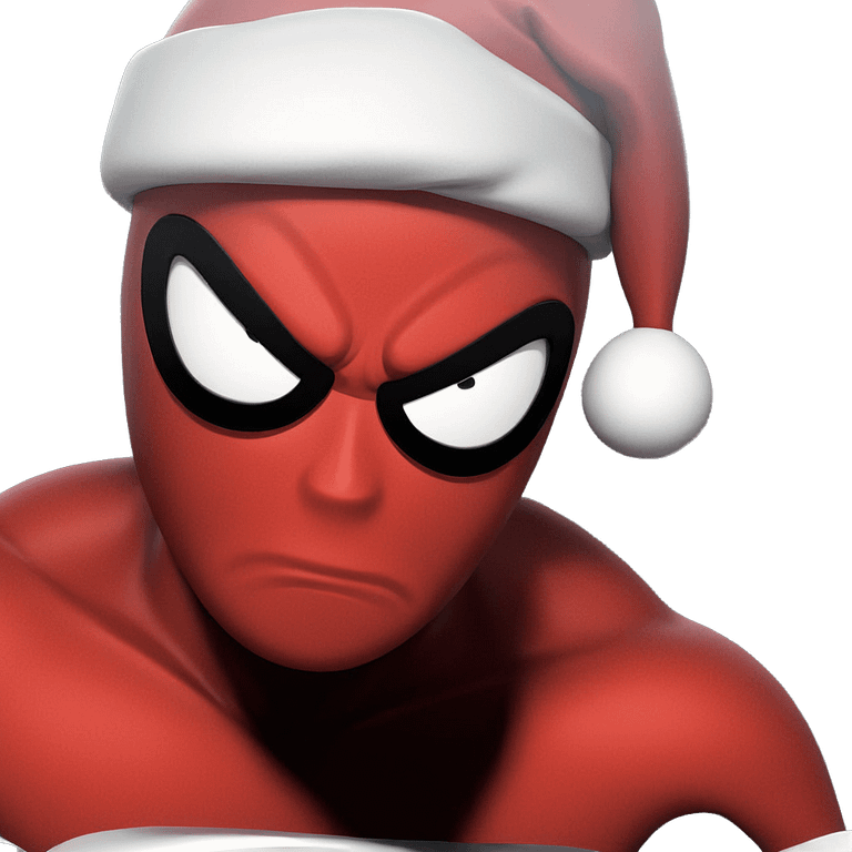 superhero in santa hat emoji