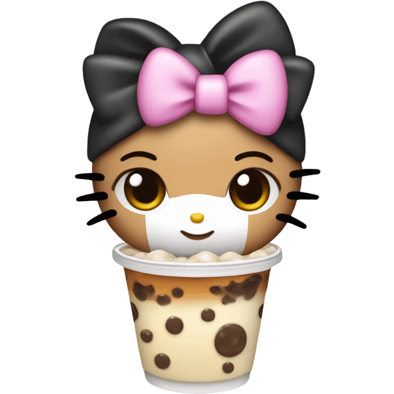 Hello kitty boba emoji