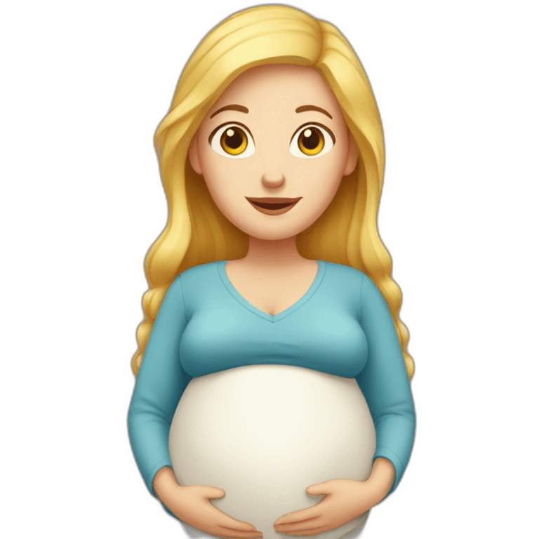 pregnant white woman emoji