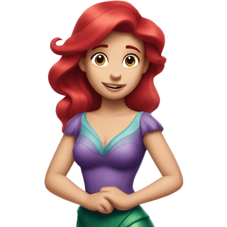 Ariel-the little mermaid-purple top-red hair emoji