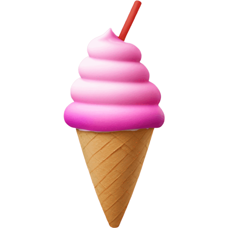 Pink ombre frozen yogurt  emoji