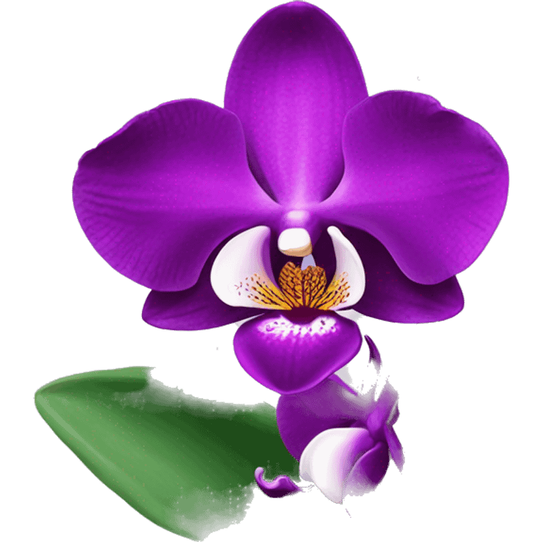 purple orchid ￼ emoji