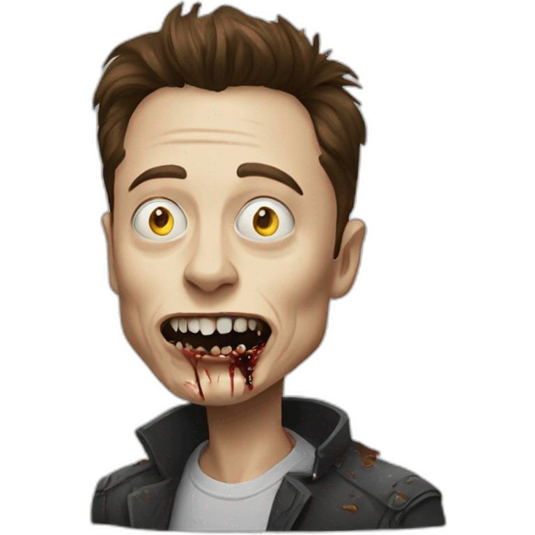 elon musk as a zombie emoji