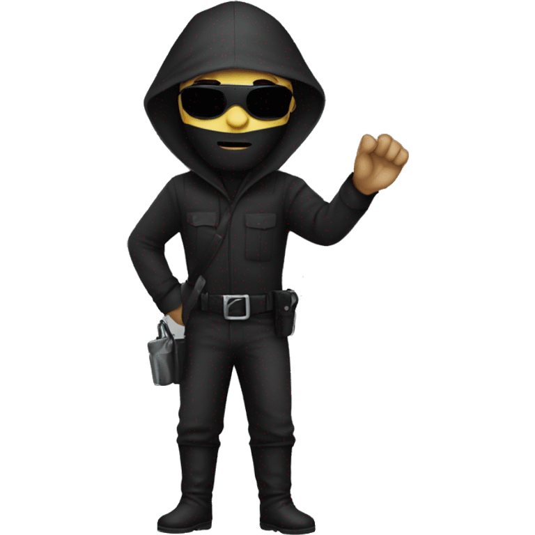 Person in a robber costume  emoji