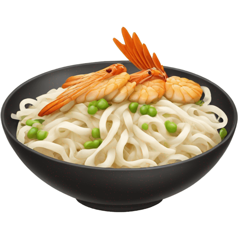 Flat rice noodles with wings emoji