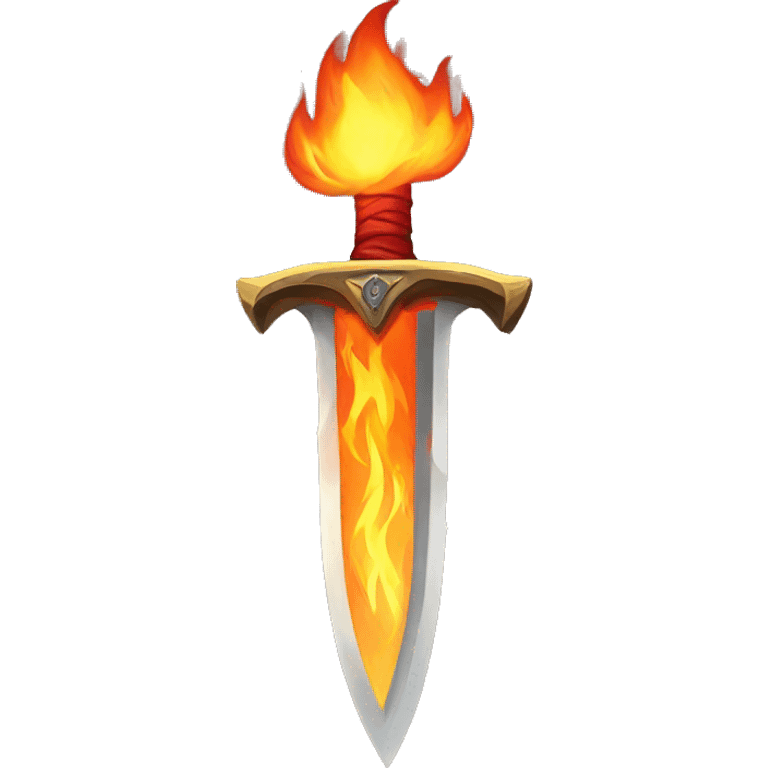 Flaming sword emoji