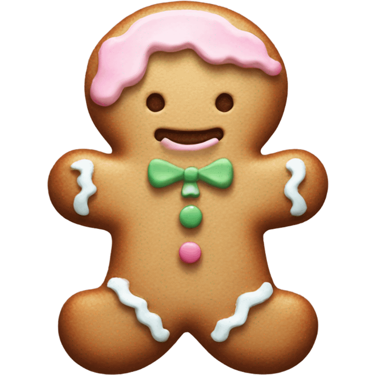 Pastel gingerbread man emoji