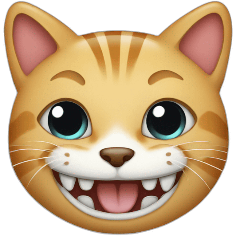 cat with human teeth emoji