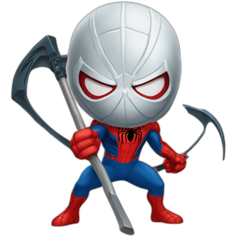 Spider-Man with a scythe emoji