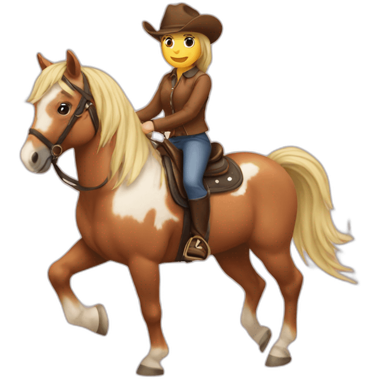 pony riding a horse emoji