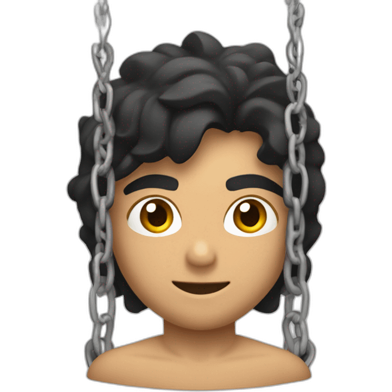 Ninja Warrior athlete of Middle Eastern descent, hanging from rings emoji