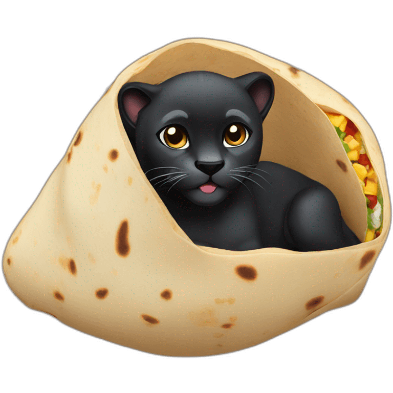 Black panther burrito emoji