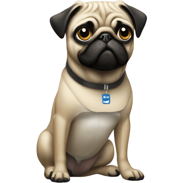 Pug with Nike  emoji