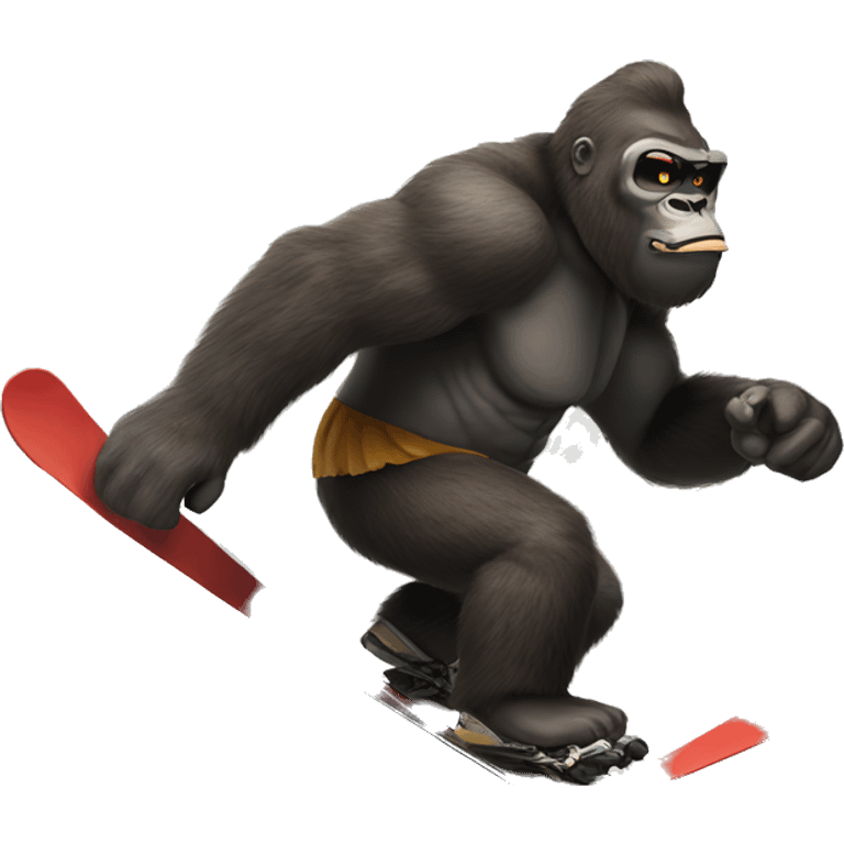 king kong skiing emoji