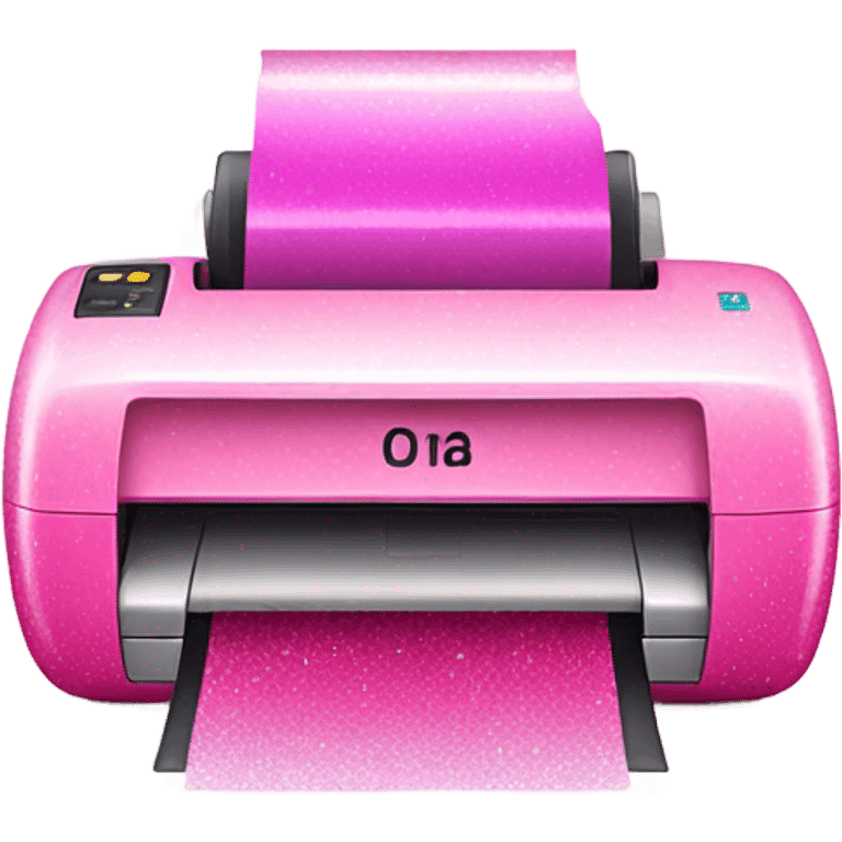 Pink ombre printer with glitter  emoji