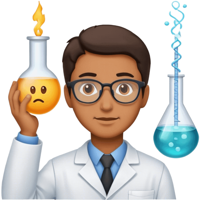 scientist man photorealistic emoji