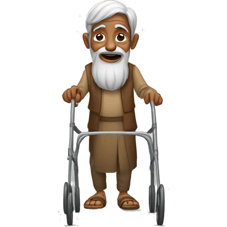 Old Indian man with a walker emoji