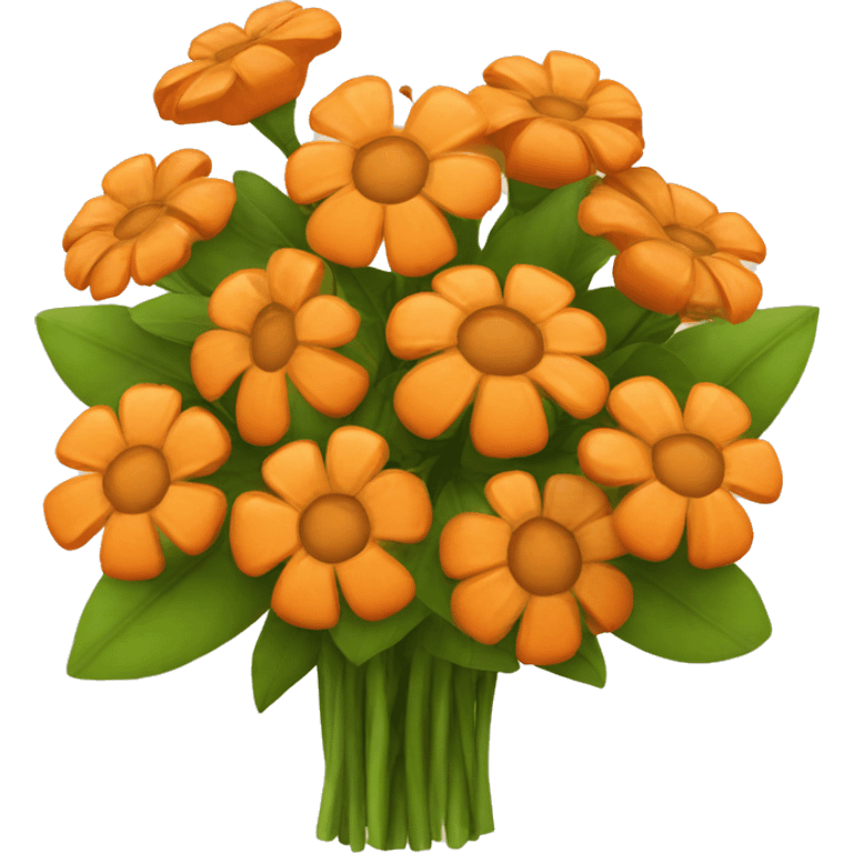 Orange flowers bouquet  emoji