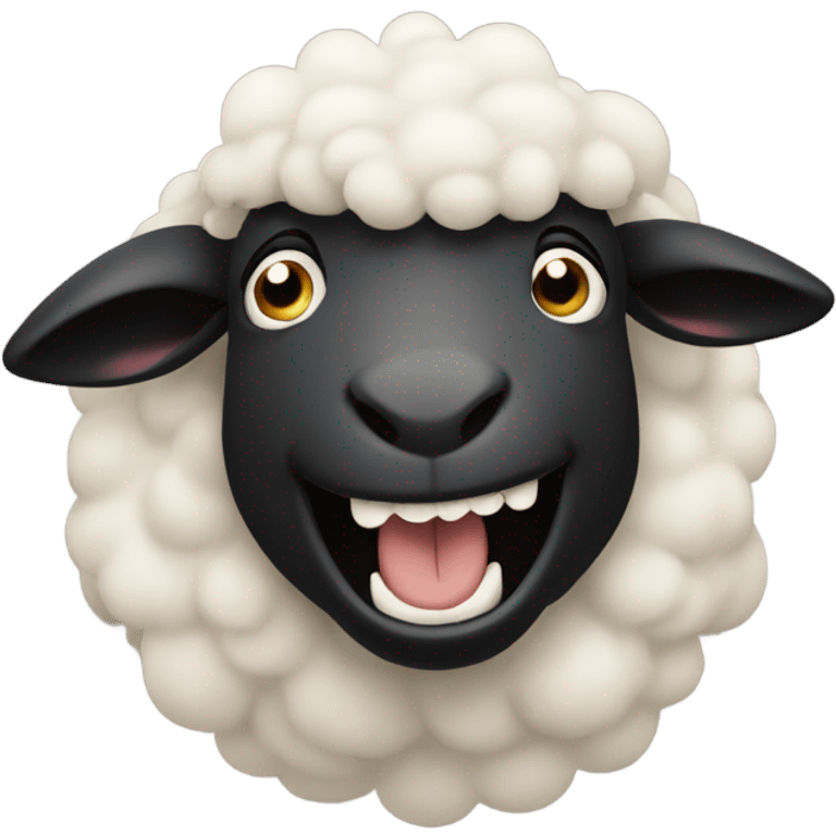 laughing Black sheep  emoji