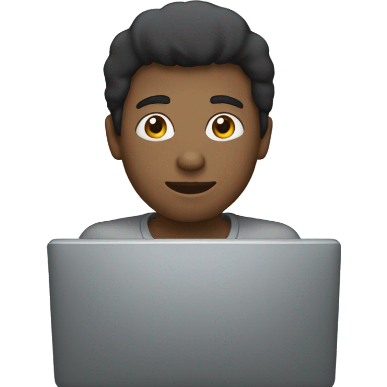 person using computer emoji