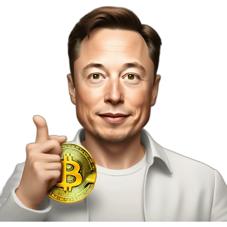 elon musk holding bitcoin emoji