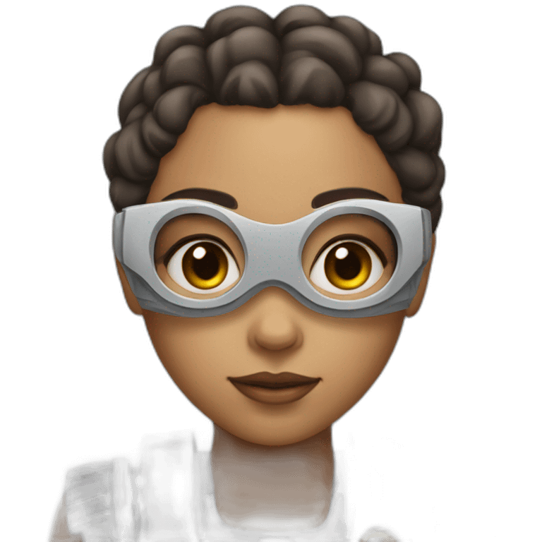 mixed girl with robot arma emoji