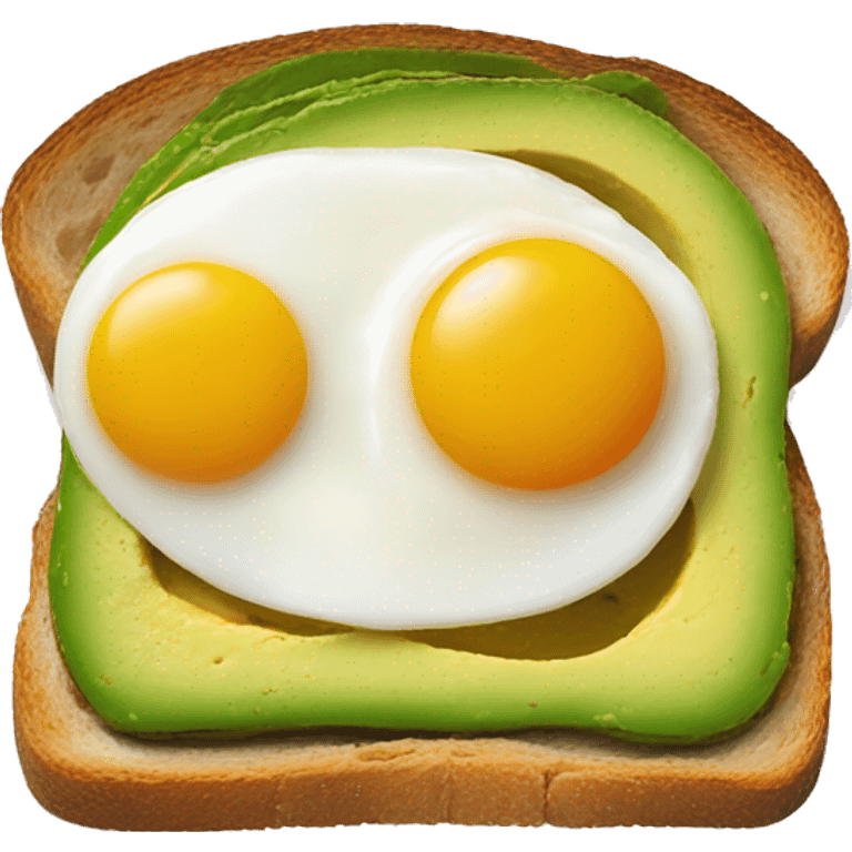 Avocado toast and egg emoji