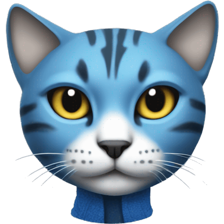 A cat selling blue substance gangster style  emoji