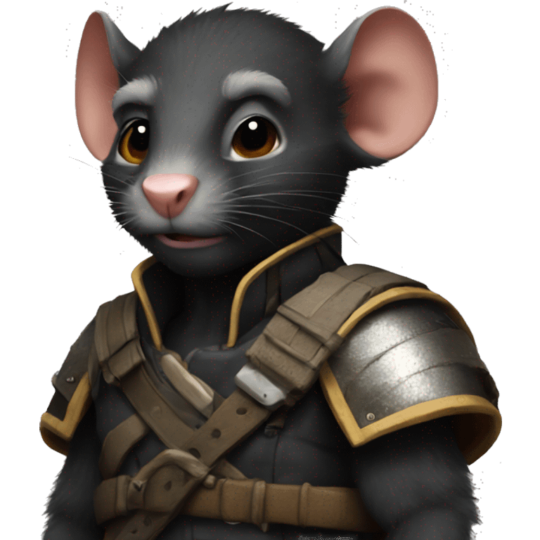 Black rat fighter emoji